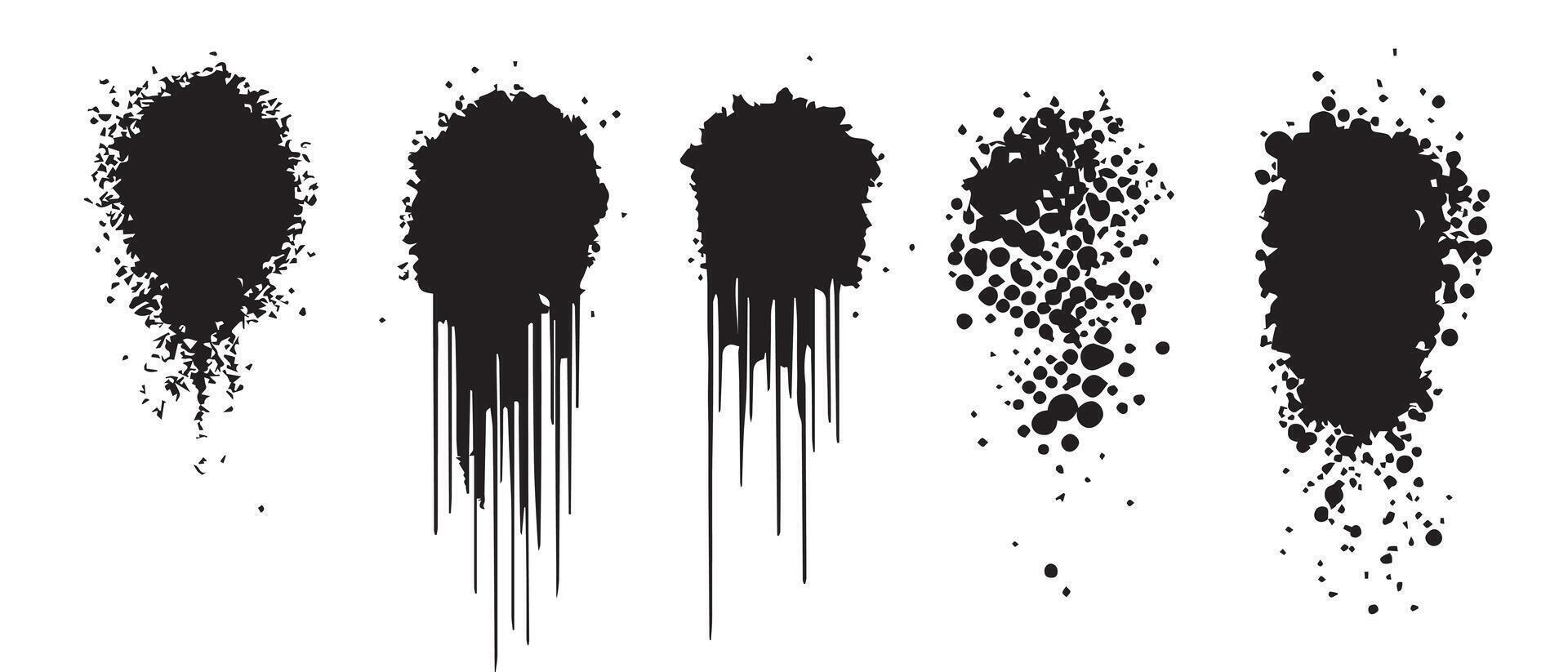 Bold Ink Streaks and Blots in High Res vector
