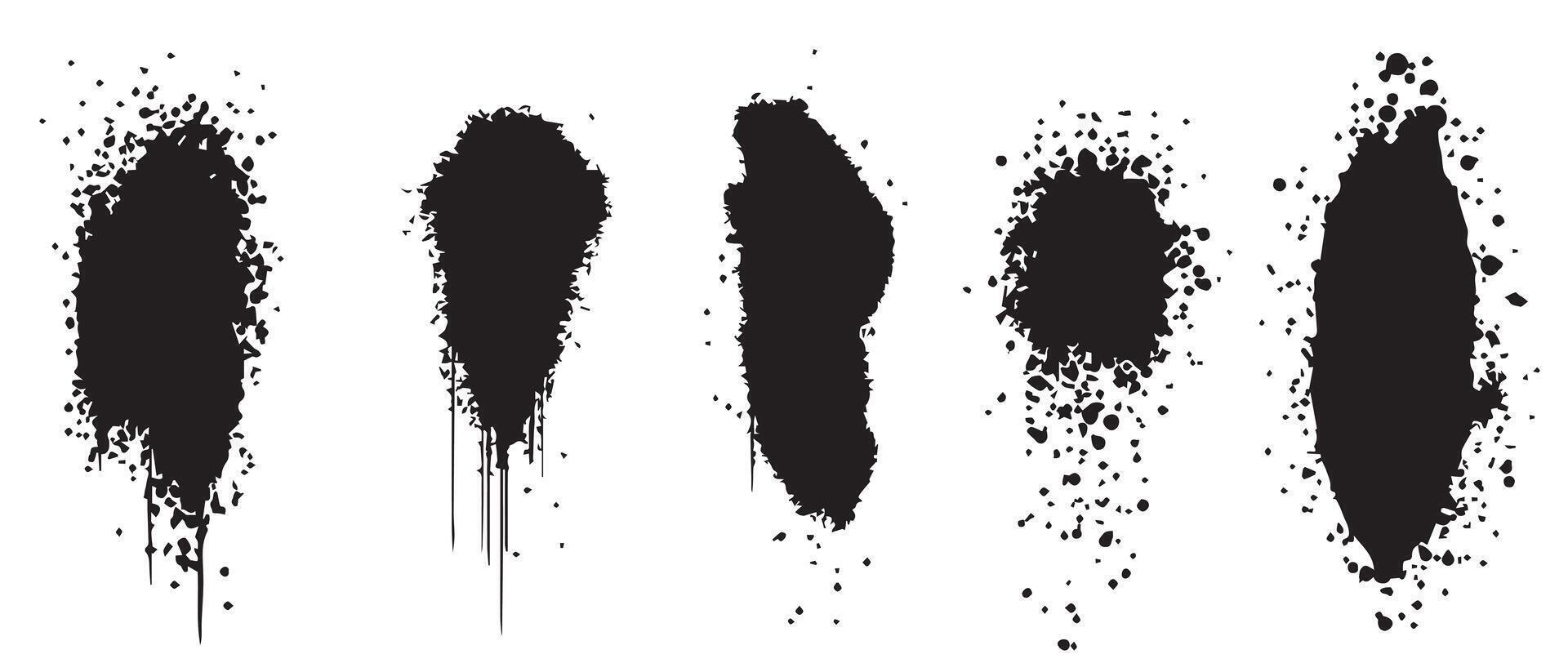 Cracked Ink Blot Backgrounds for Dramatic Art vector