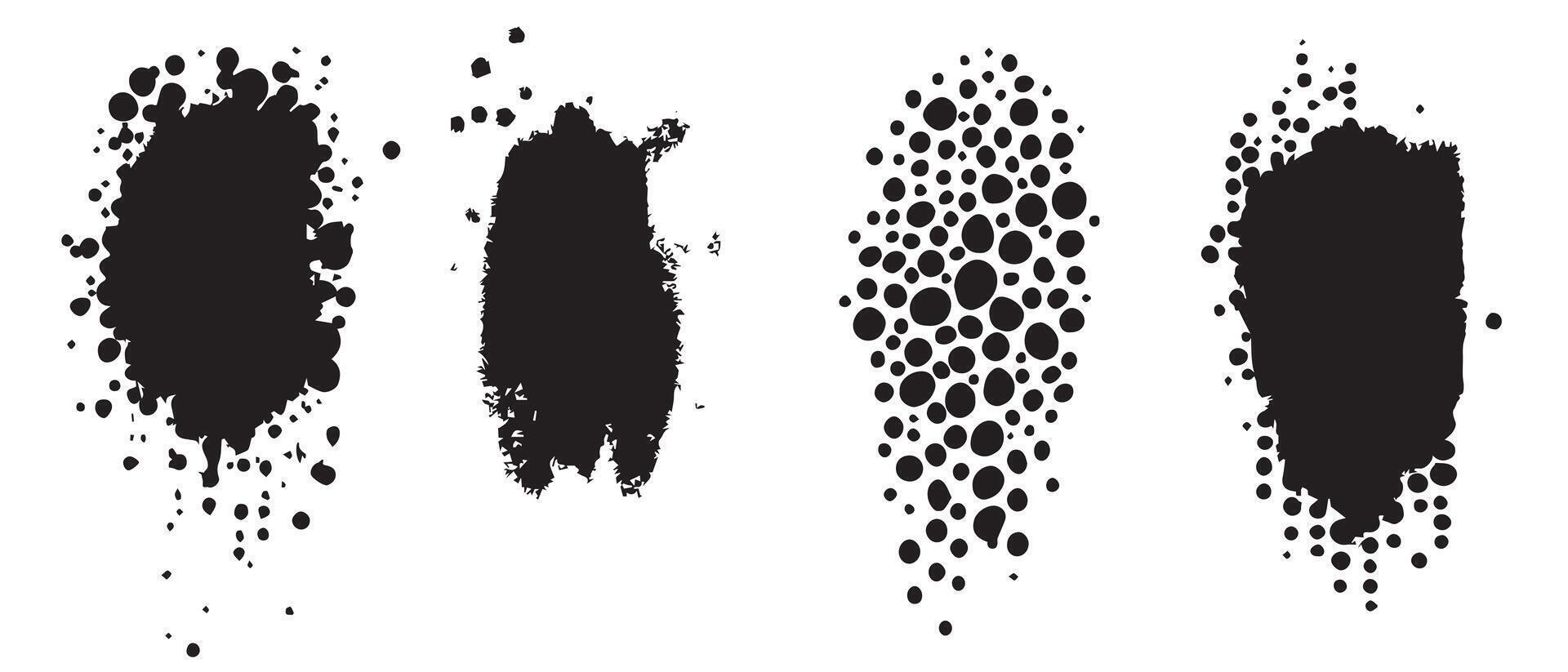 Gradient Ink Blot Backgrounds in Black and White vector