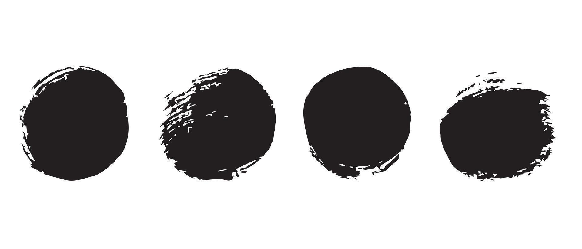 Distressed Ink Rings for Abstract Art vector