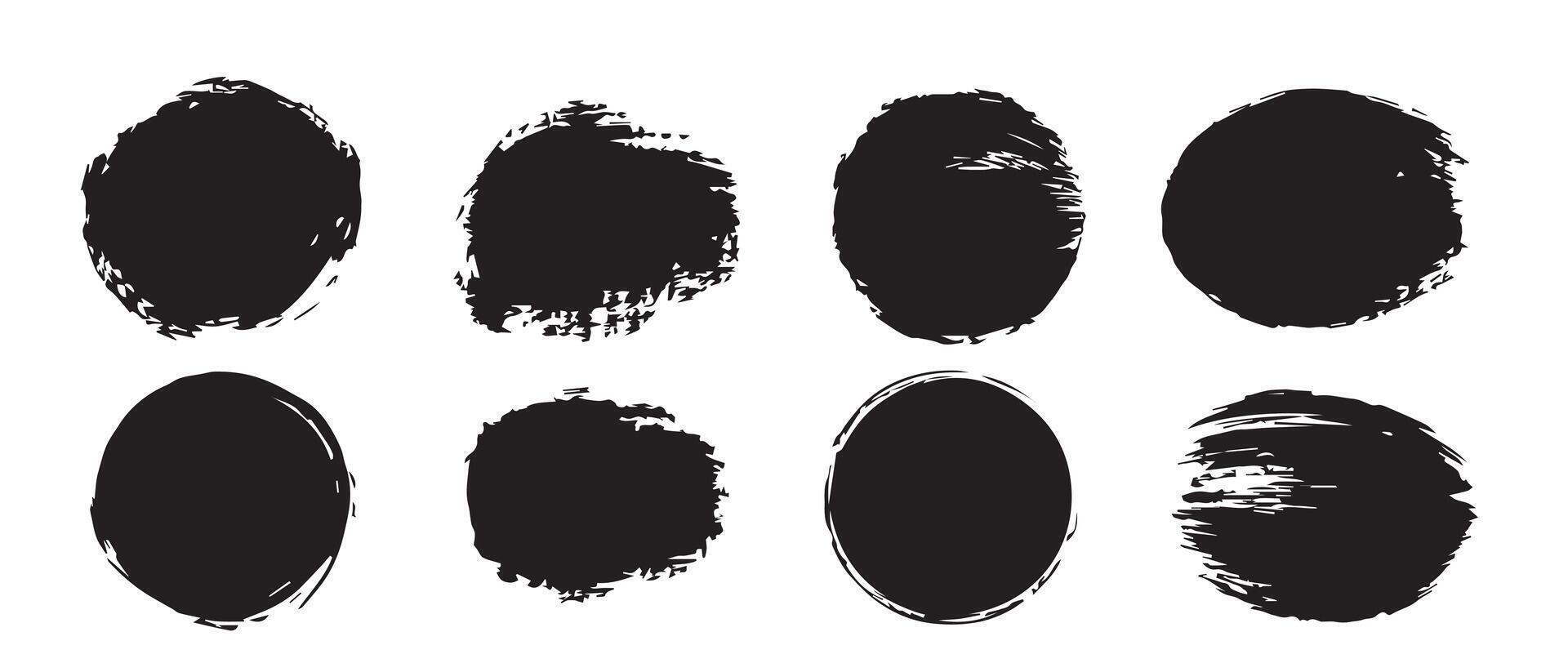 Monochrome Ink Ring Background with Texture vector