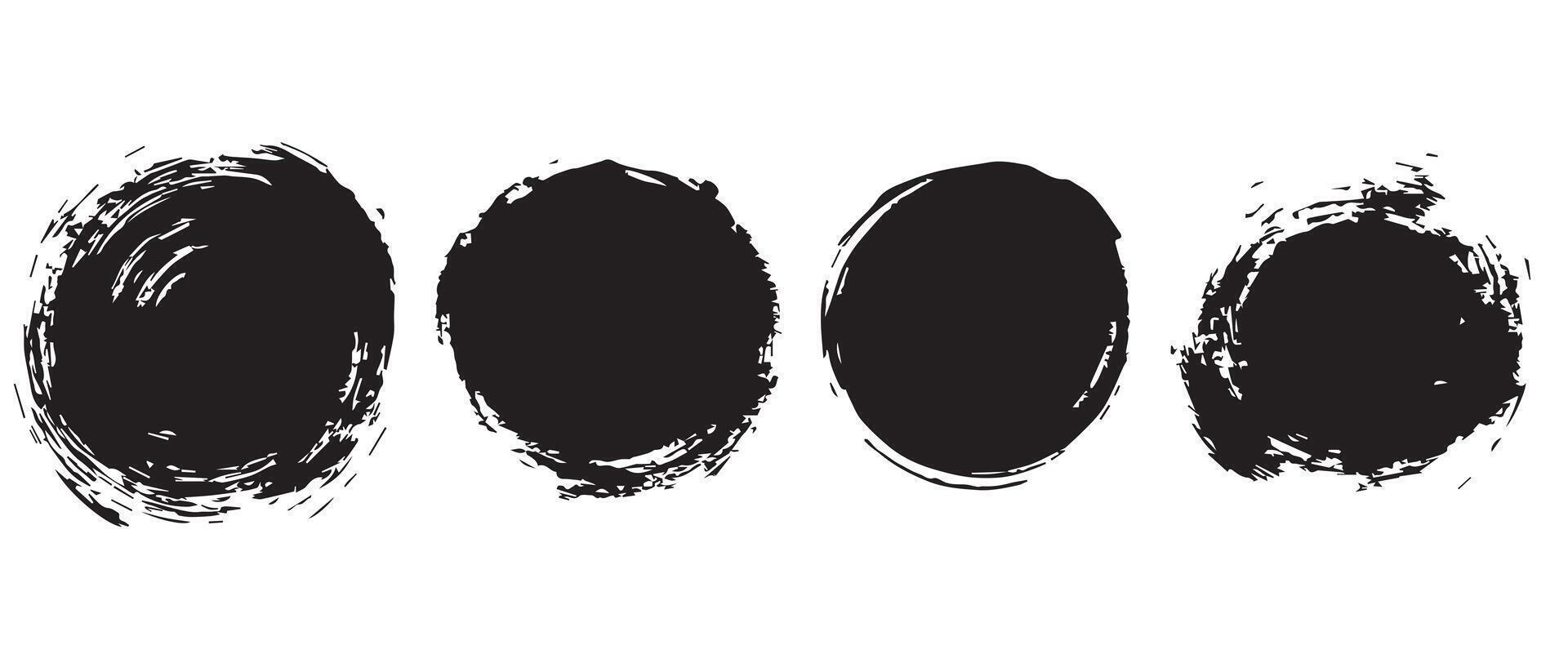 Gritty Ink Circles for Textured Backgrounds vector
