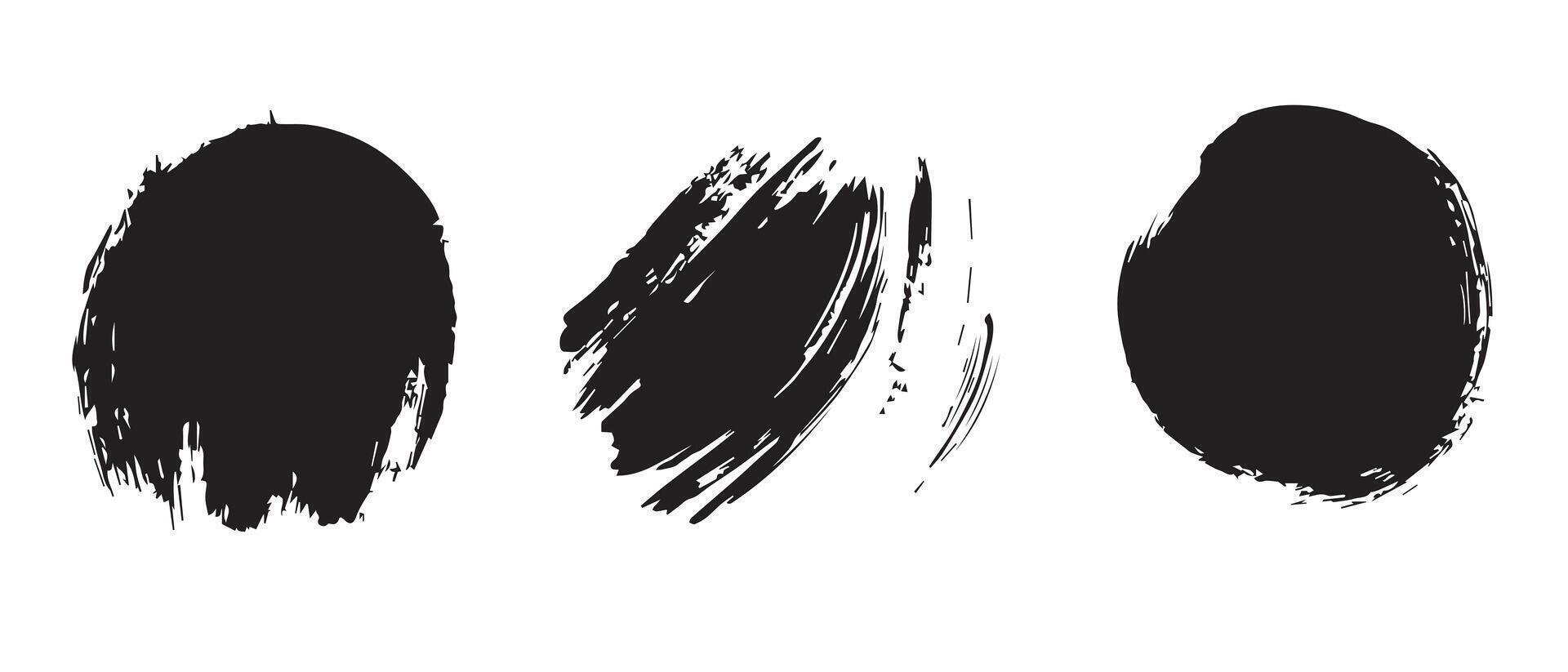 Dirty Black Ink Circle Background for Creatives vector
