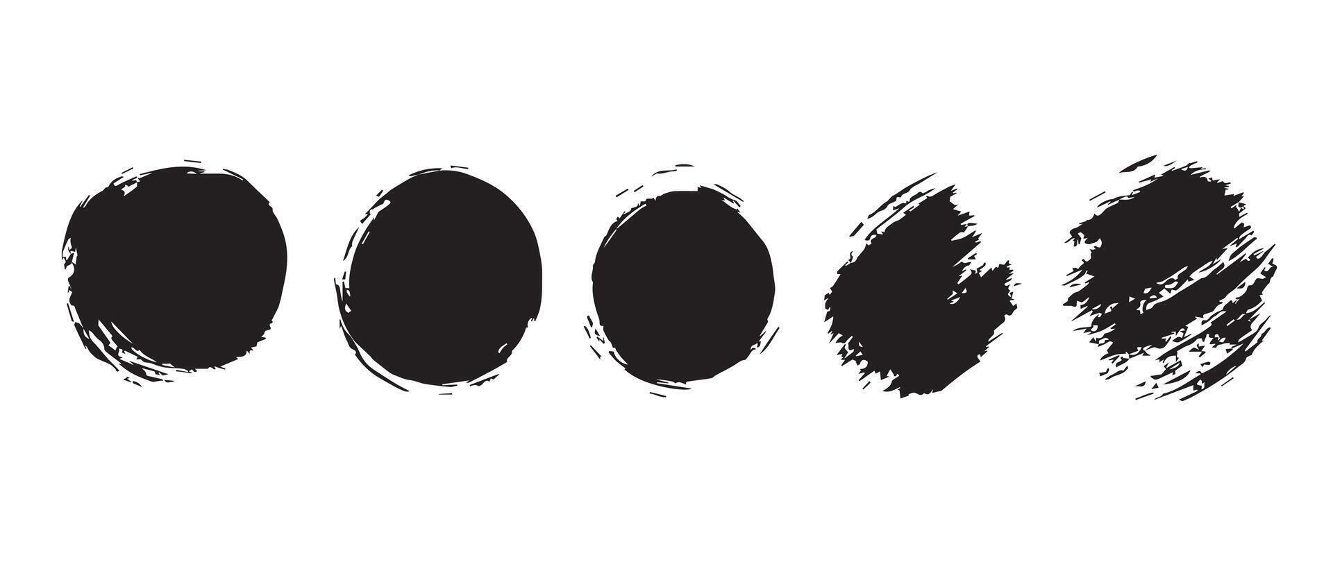 Grunge Texture Rings for Creative Projects vector