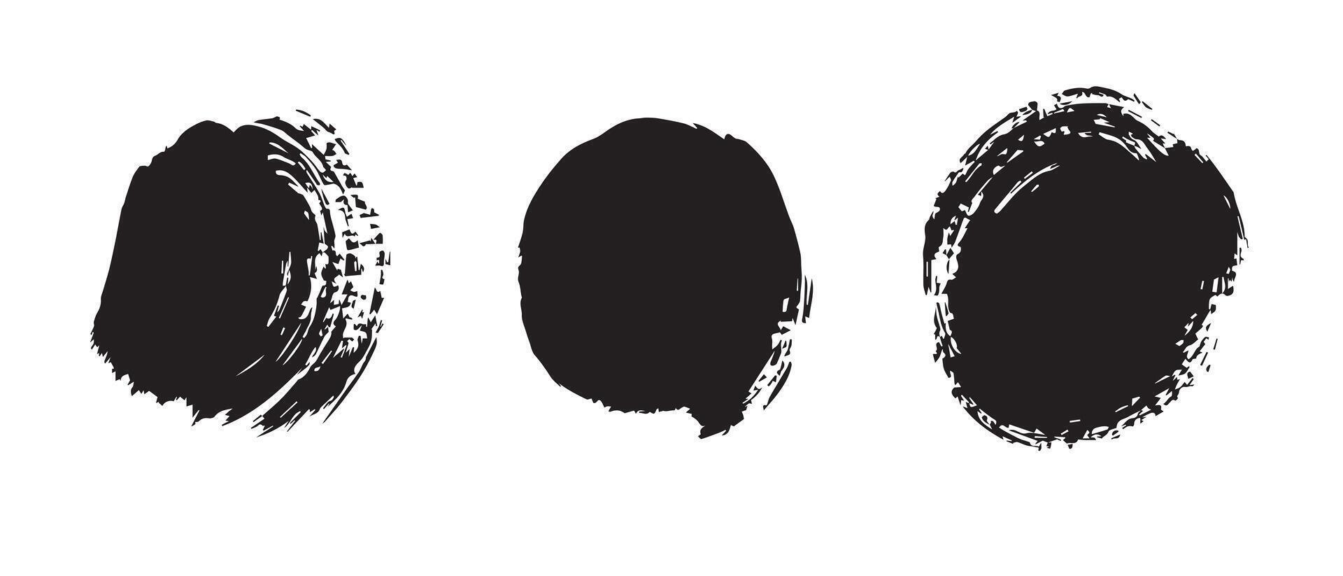 Artistic Ink Circles for Dark Design vector