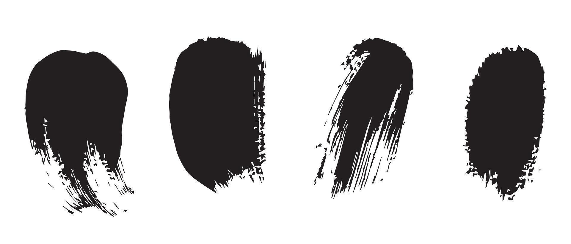 Grunge Brush Circles with Artistic Style vector