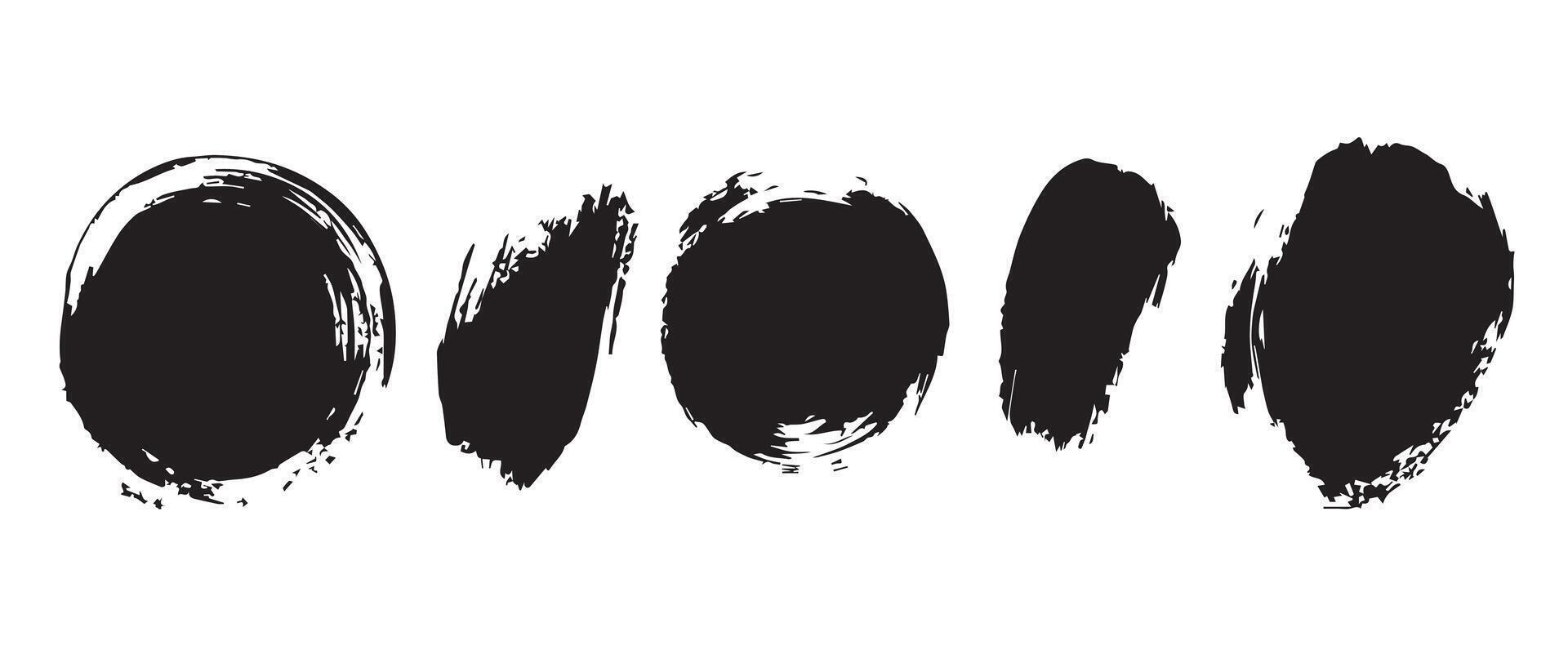 Layered Ink Circle Brush Backgrounds vector