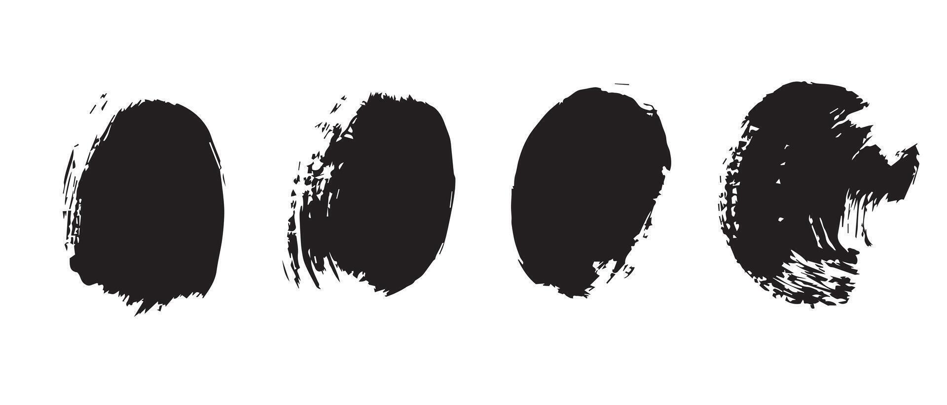 Grungy Brush Stroke Loops in Monochrome vector