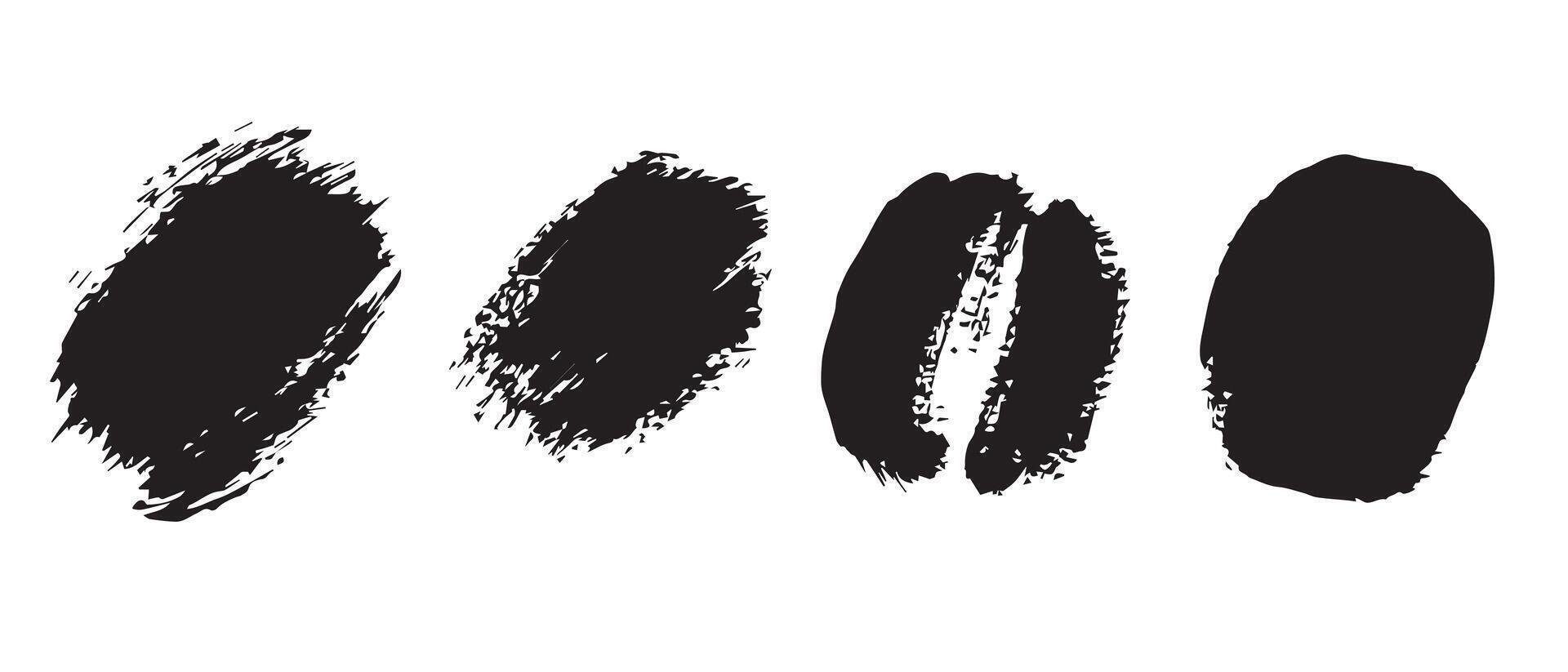 Black Ink Scribbled Circles for Texture Use vector