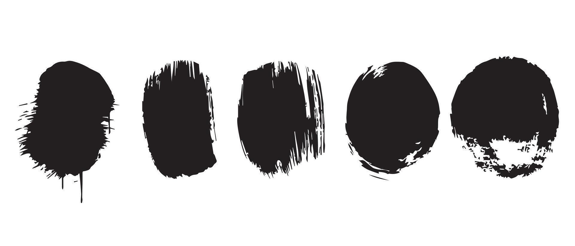 Ink Circle Backgrounds with Dirty Texture vector