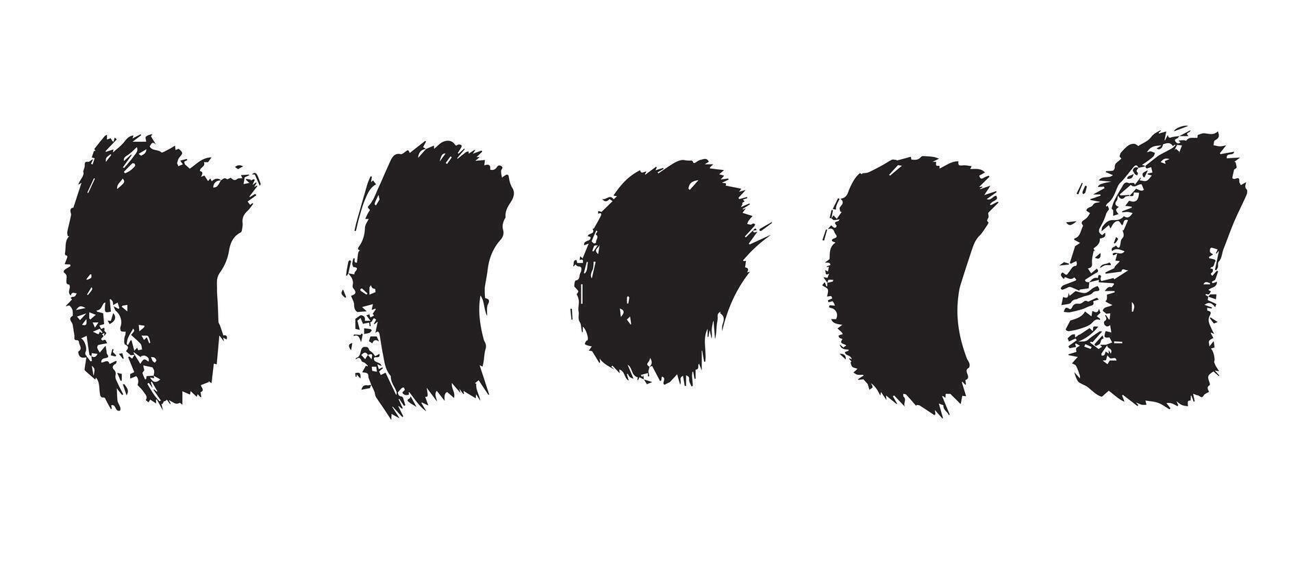 Abstract Circle Ink Textures with Grit vector