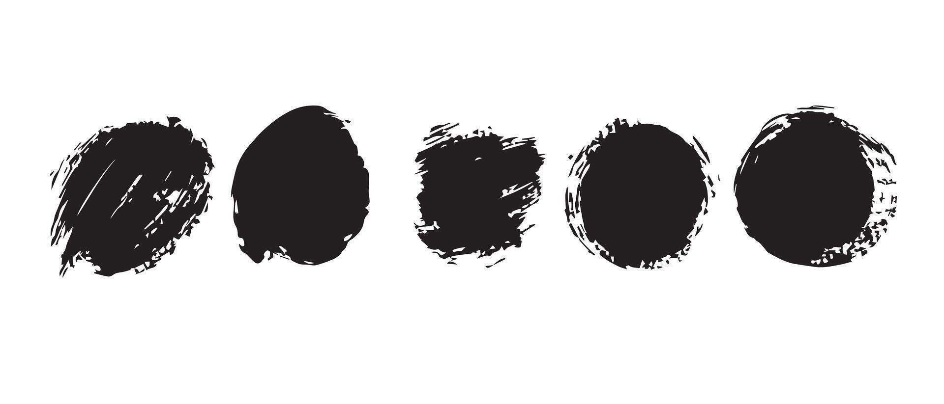Abstract Circular Grunge Marks vector
