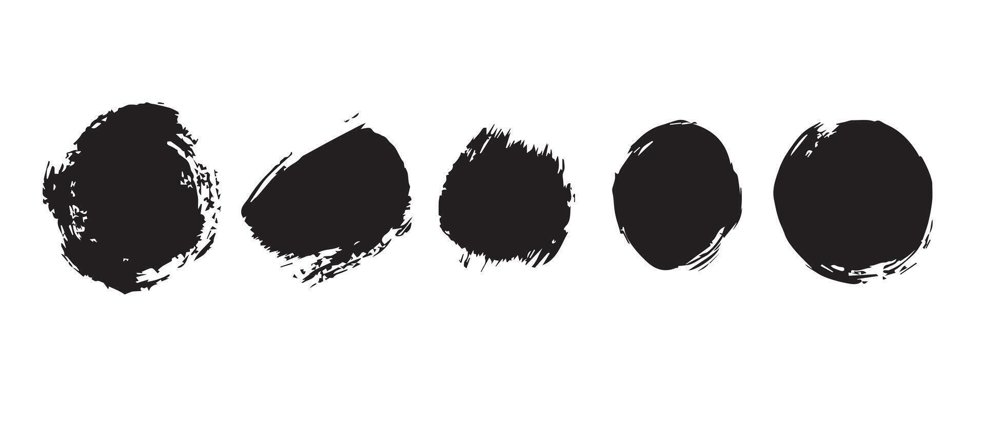 Monochrome Ink Circle Backgrounds for Art vector