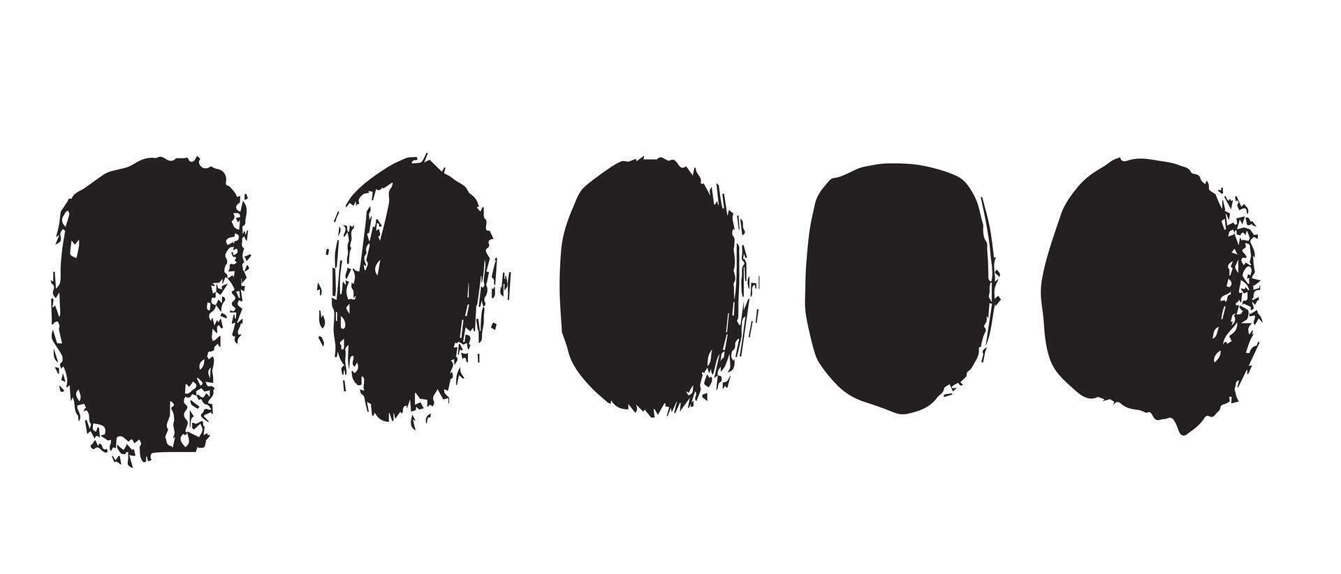 Stylized Black Ink Loops with Grit vector