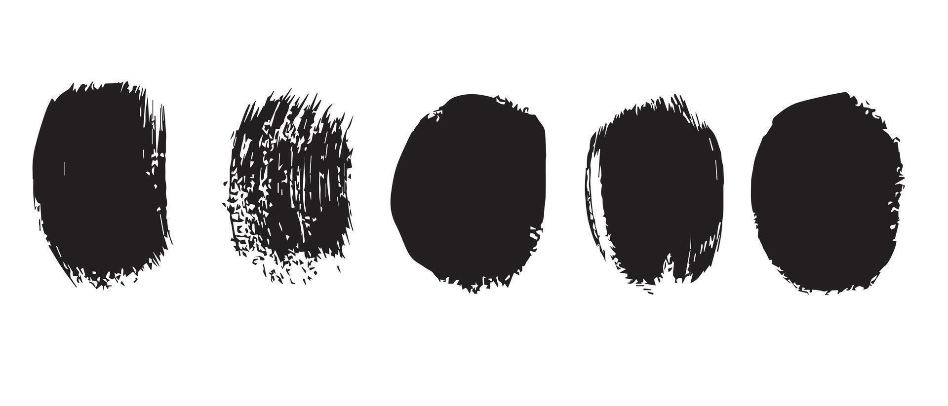 Distorted Circle Ink Strokes with Grunge Look vector