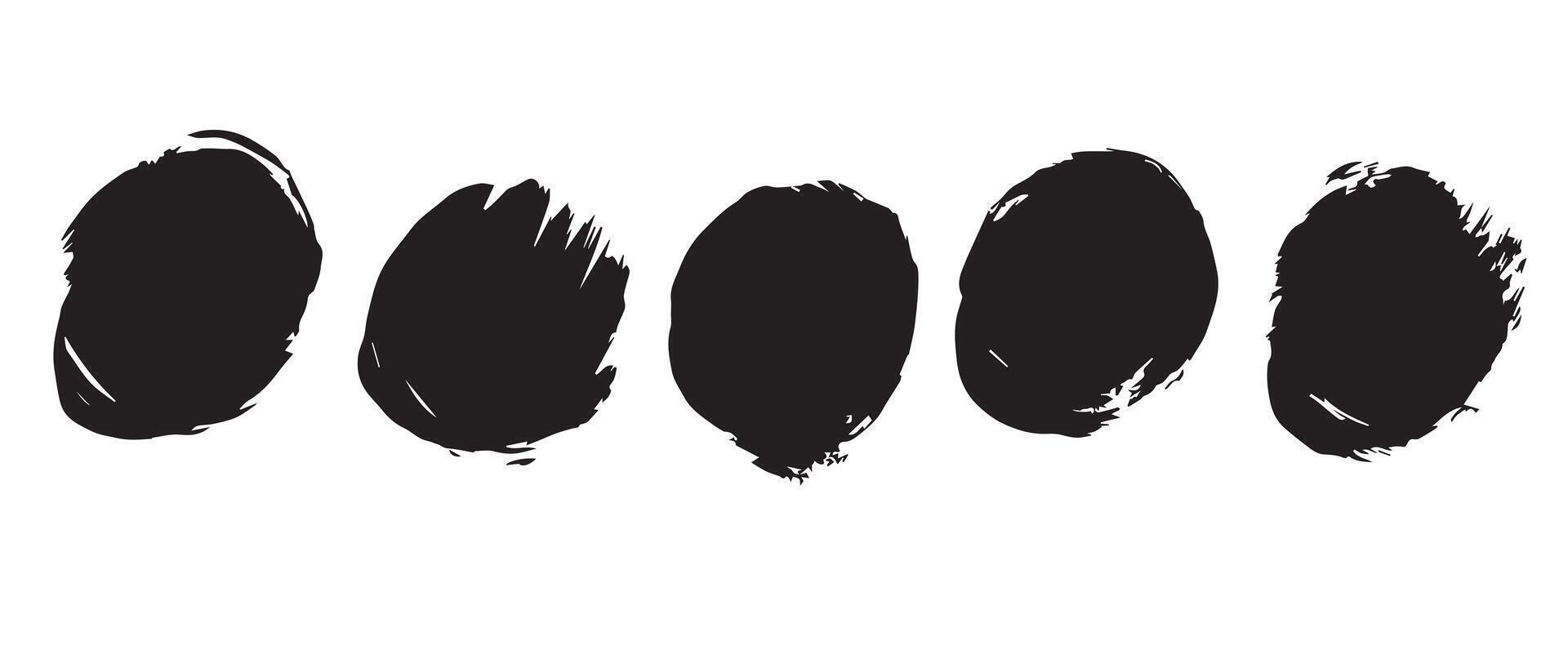 Bold Abstract Rings in Ink for Posters vector