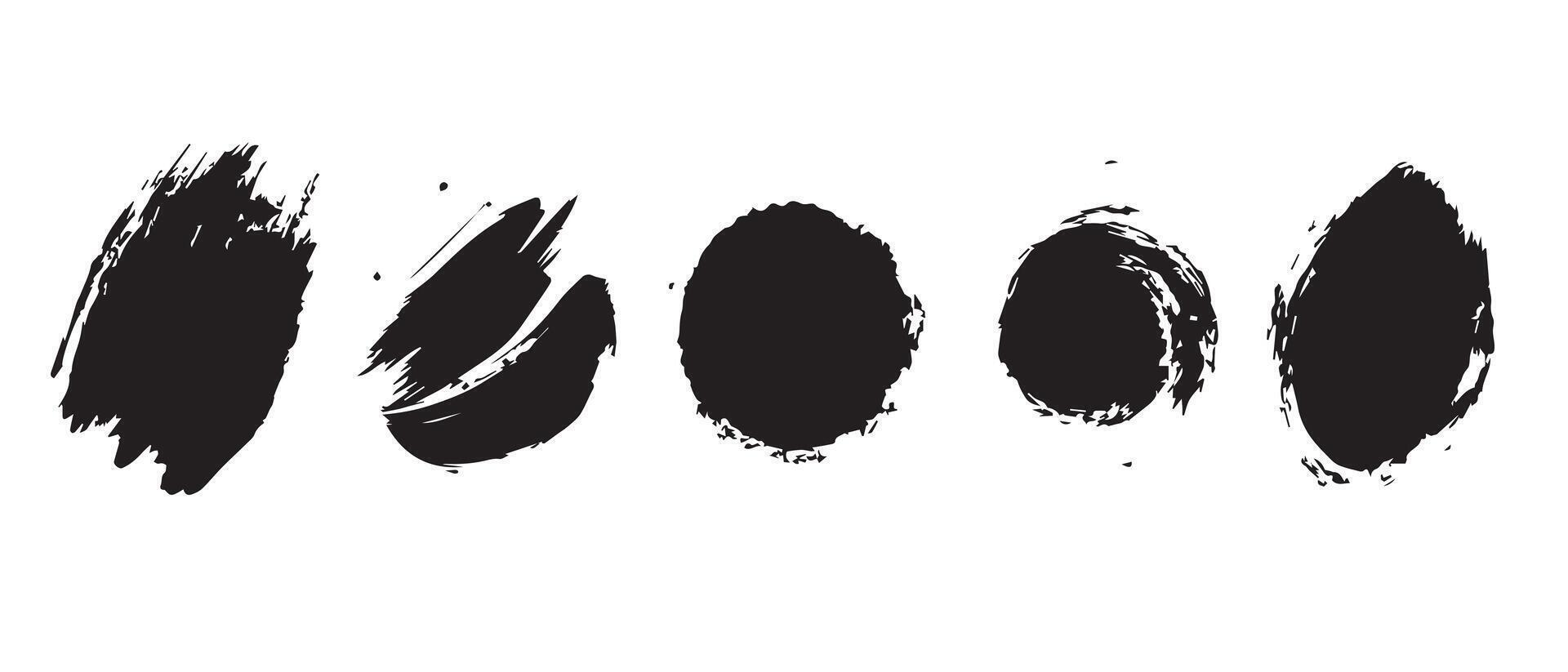 Bold Ringed Ink Marks with Texture vector