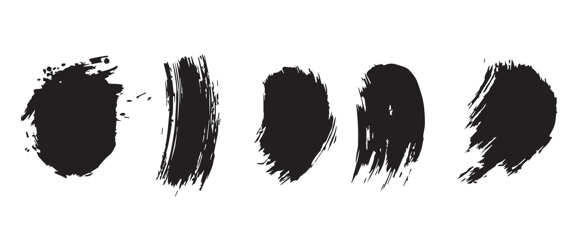 Smear-Like Ink Ring Backgrounds in Monochrome vector