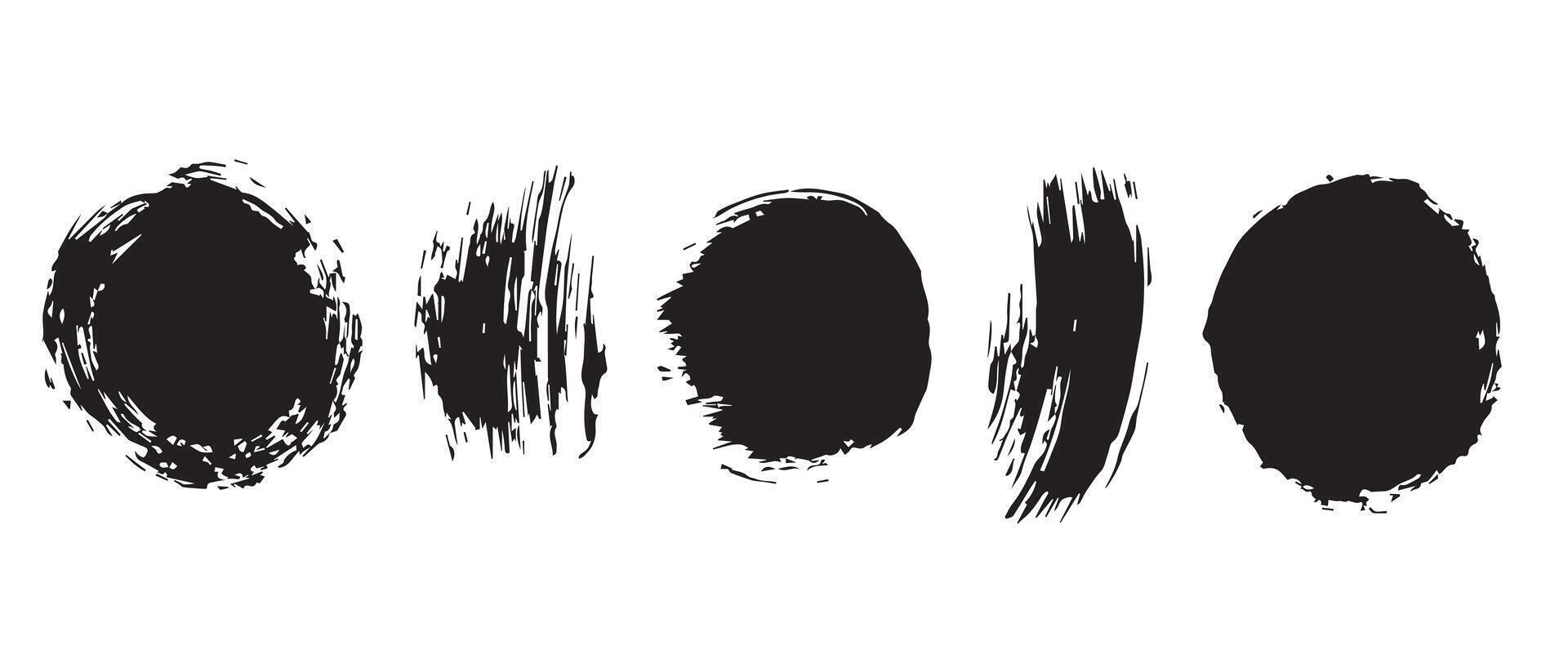 High-Detail Ink Circles with Abstract Feel vector