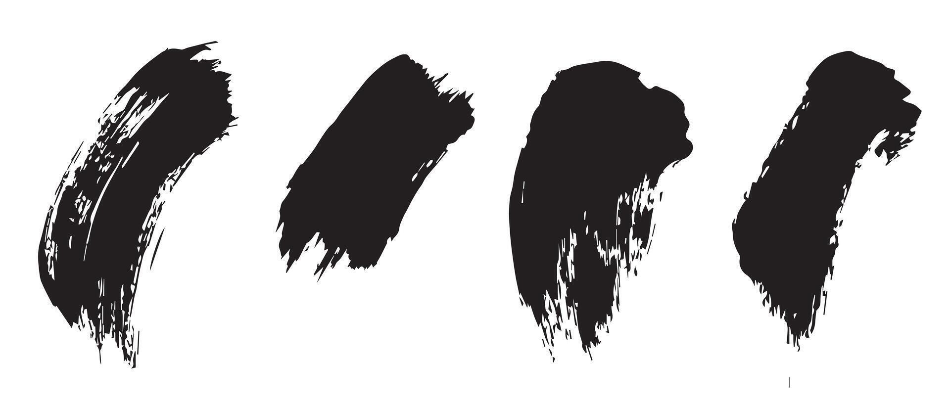 High-Quality Black Ink Texture with Splatter vector
