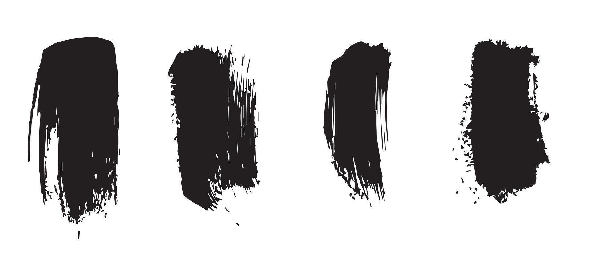 Black Ink Mess Texture on White Background vector