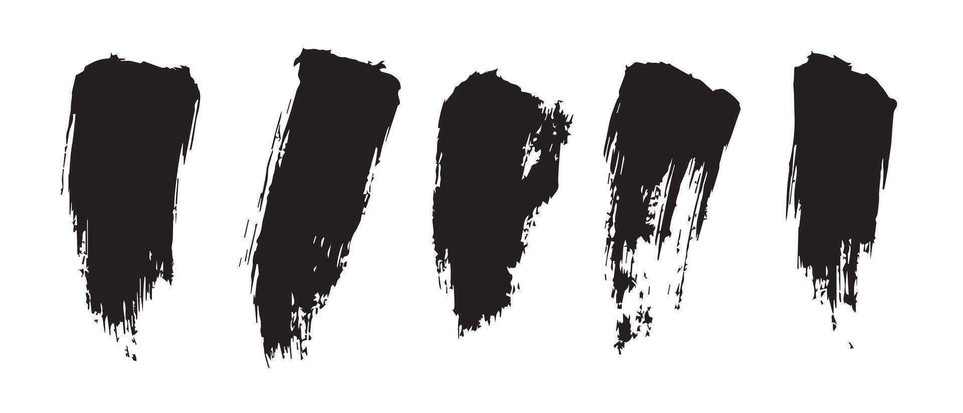 Paint-Like Ink Splatter Texture in Black vector