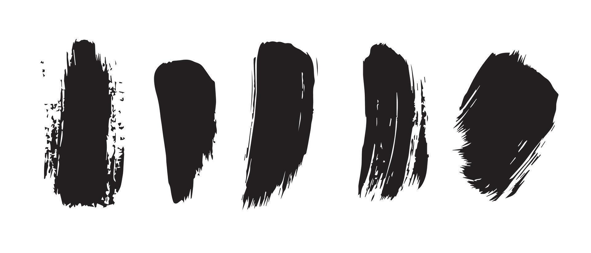 Wild Ink Splatter Texture in Deep Black vector