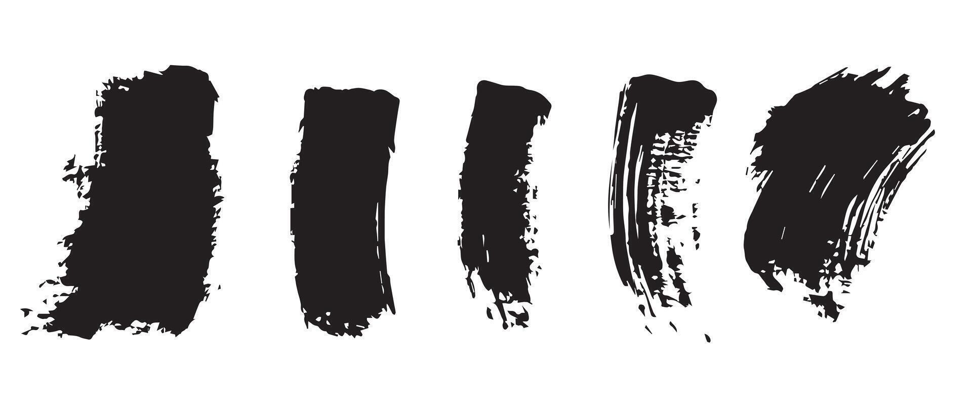Abstract Dripping Ink Texture in Black vector