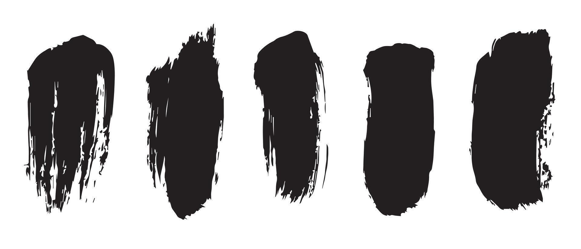 Textural Ink Spread Design in Black vector