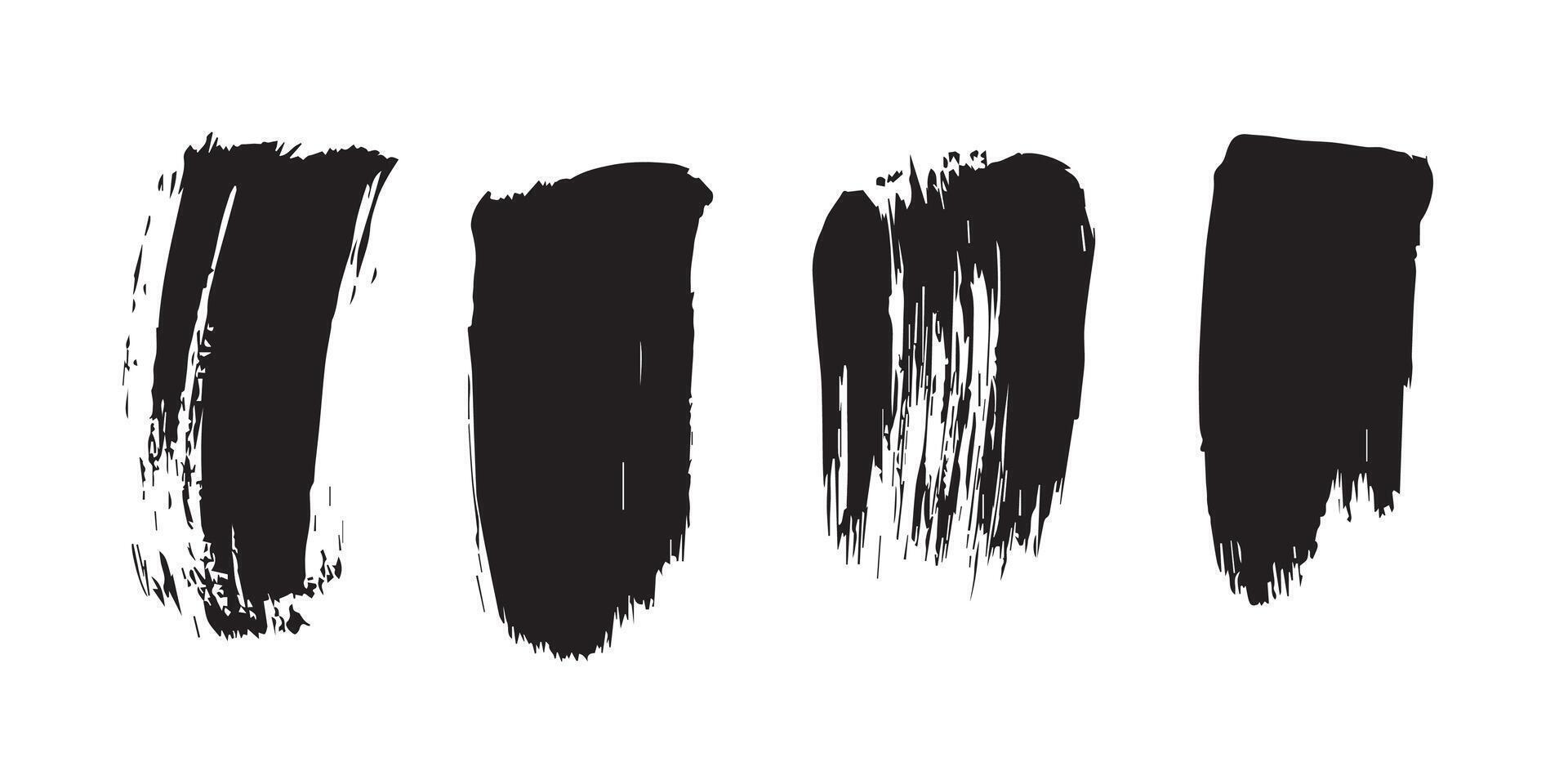Messy Ink Texture Background in Black vector
