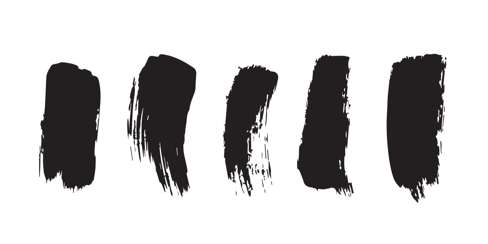 Smeared Black Ink Texture on White Canvas vector