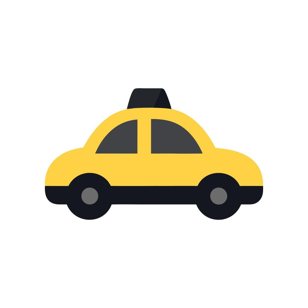 Yellow Cab Icon Taxi Service Transportation Ride Sharing vector