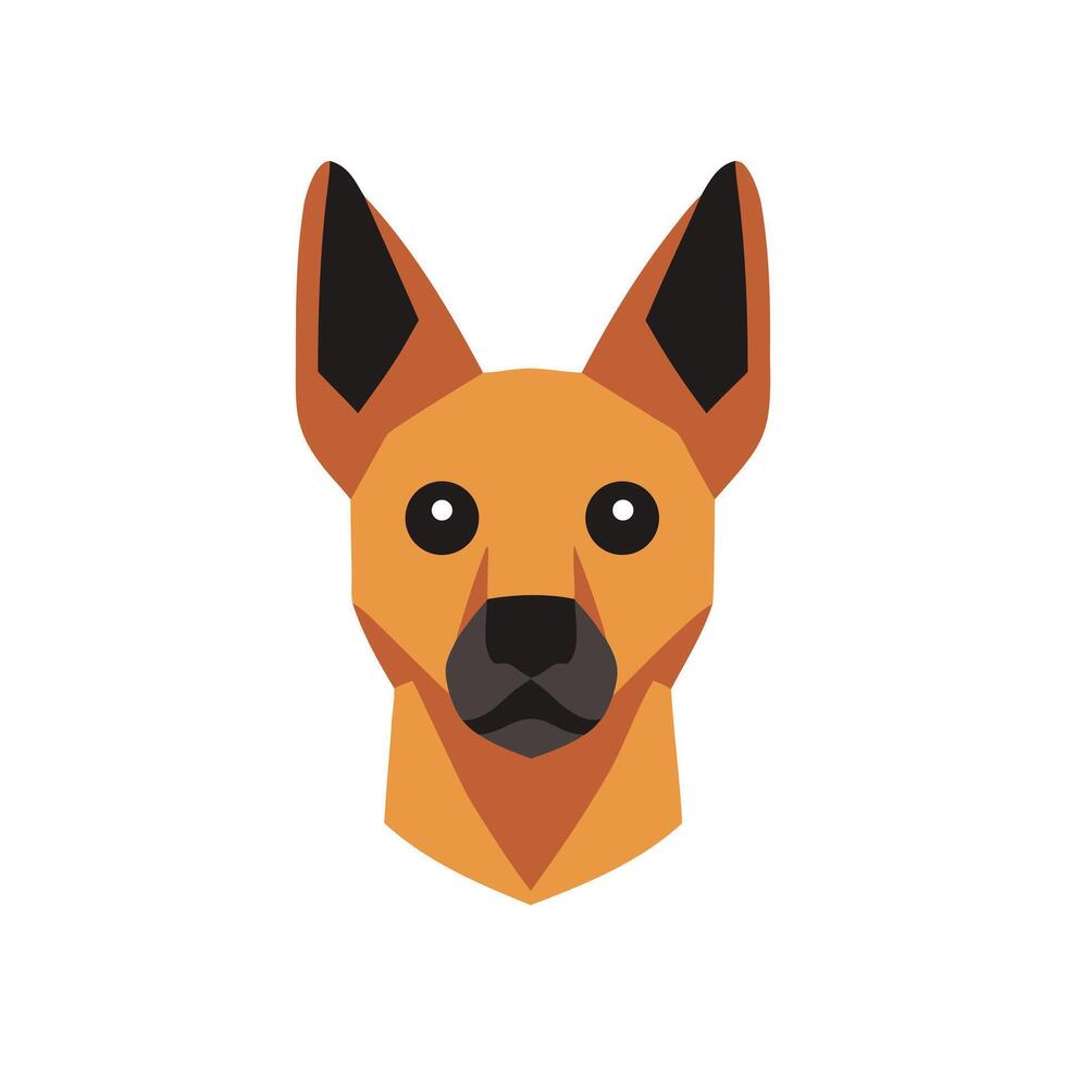 Pixel Art Dog Portrait Low Poly Canine Illustration vector