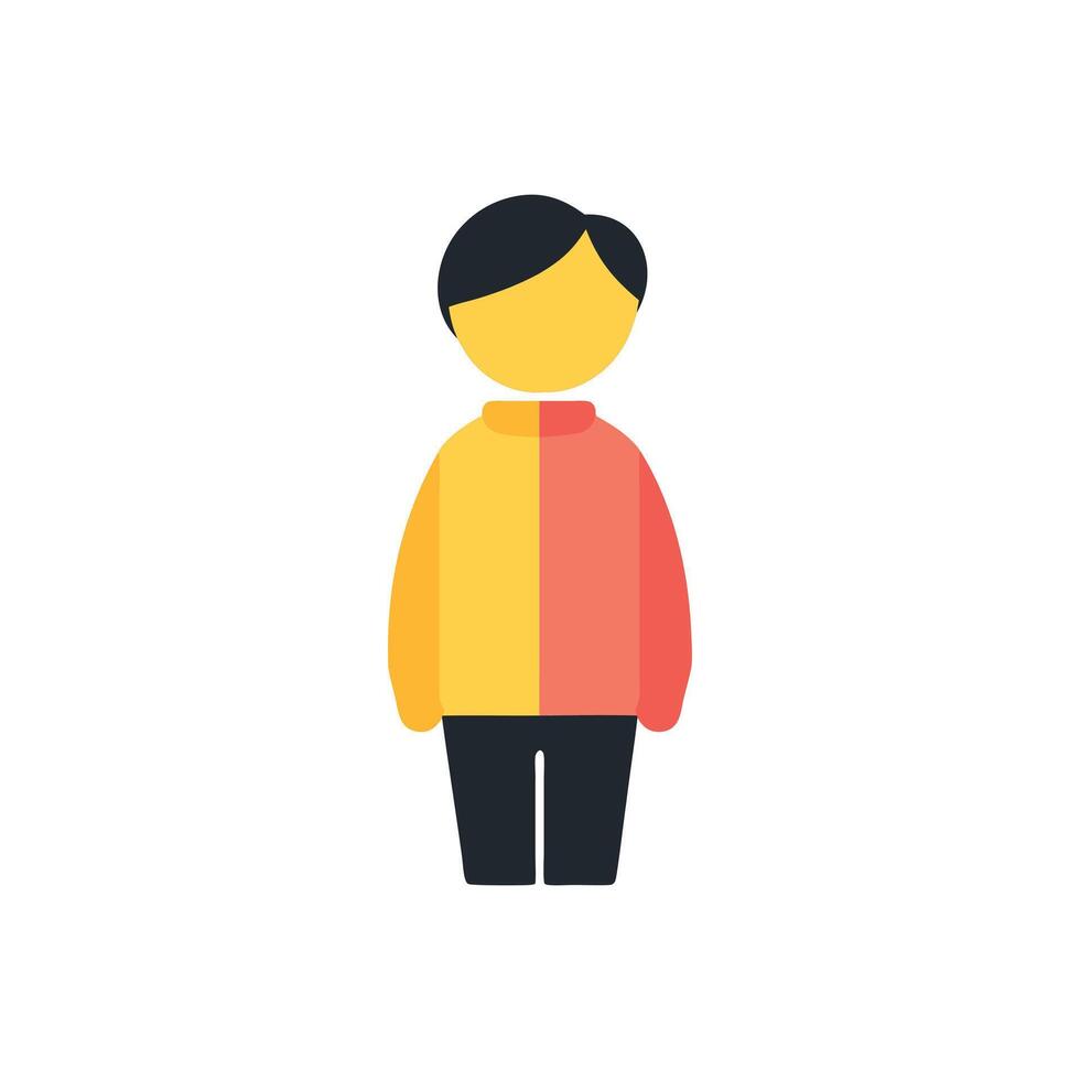 Simple Cartoon Boy Icon vector