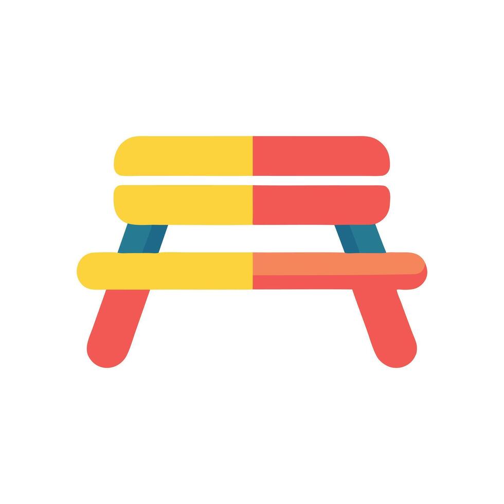 Colorful Picnic Table Illustration Free Downloadable Image vector