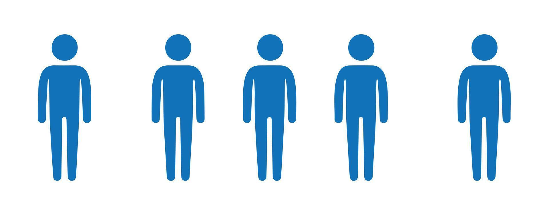 Diverse People Icons for Population Studies vector