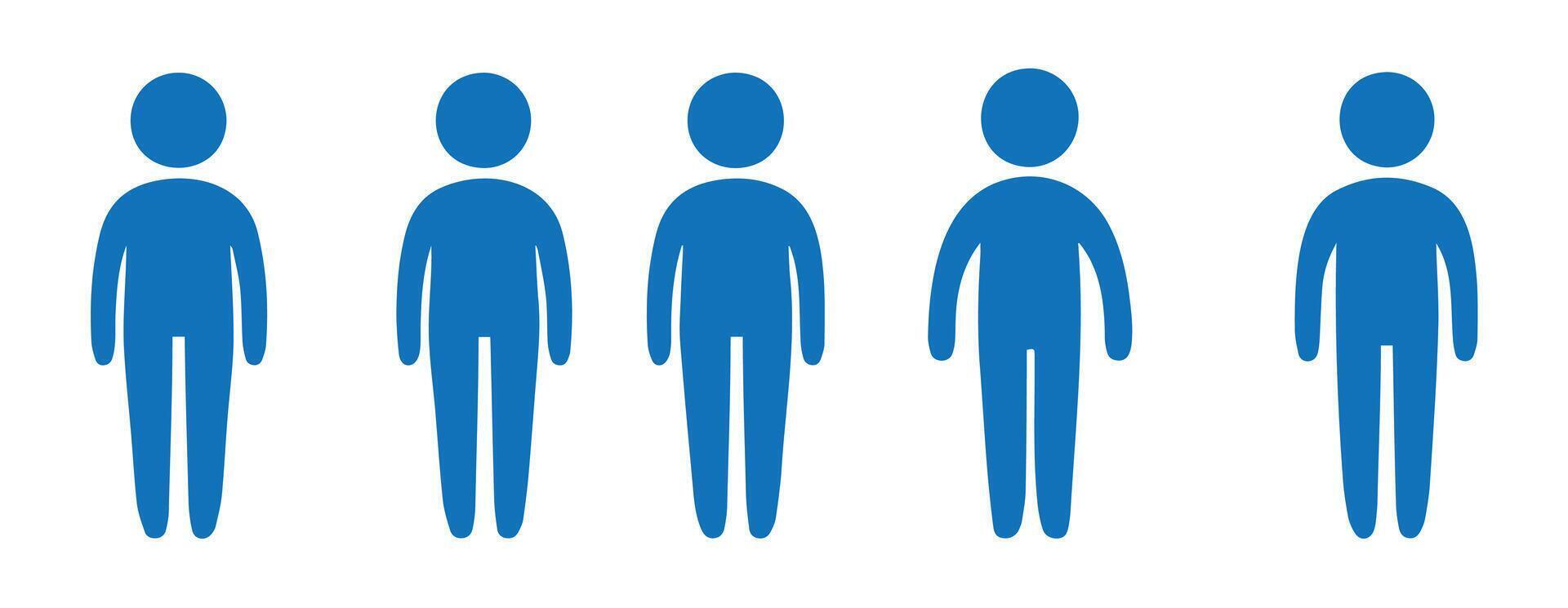 User Icons in Silhouette Style for Demographic Data vector