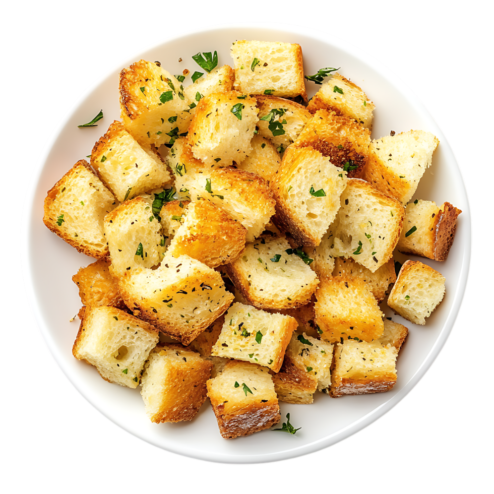 Crunchy Bread Snacks Against Transparent Background for Bakery Promotions png