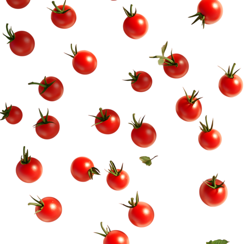 Glossy Cherry Tomatoes Against Transparent Background for Farm-to-Table Concepts png