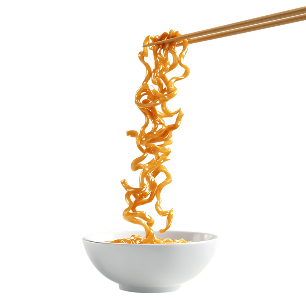 Traditional Instant Noodles Against Transparent Background for Market Visuals png