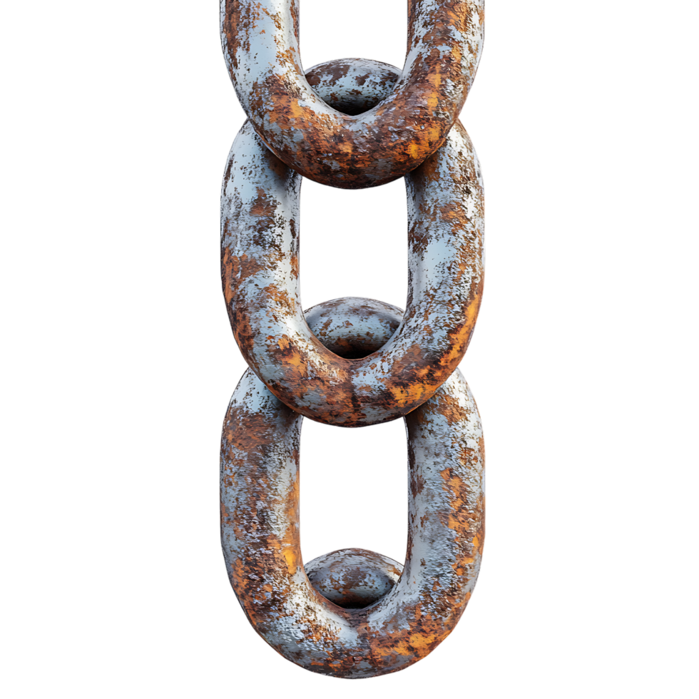 PNG Rusty Chain Against Transparent Background