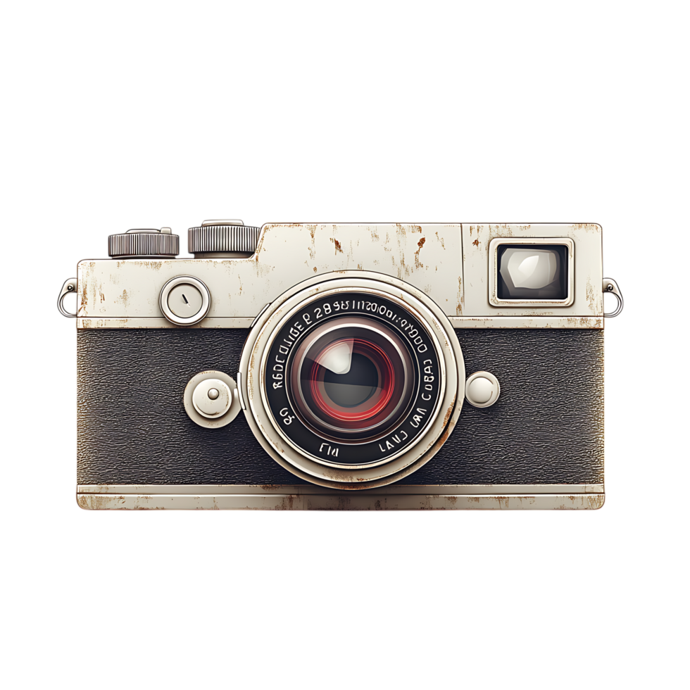 PNG Vintage Camera Illustration A Retro Photography Icon Against Transparent Background for Photography Logos, Nostalgic Branding, or Artistic Prints