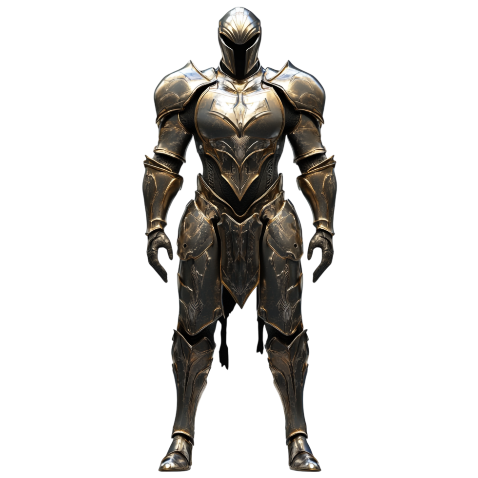 Armor 3D Illustration Against White Background Realistic Rendering png