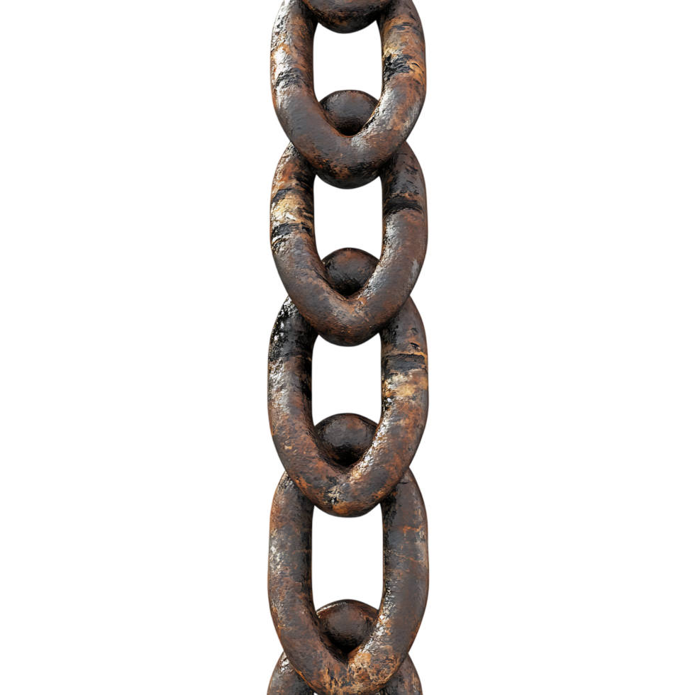 PNG Rusty Chain Against Transparent Background