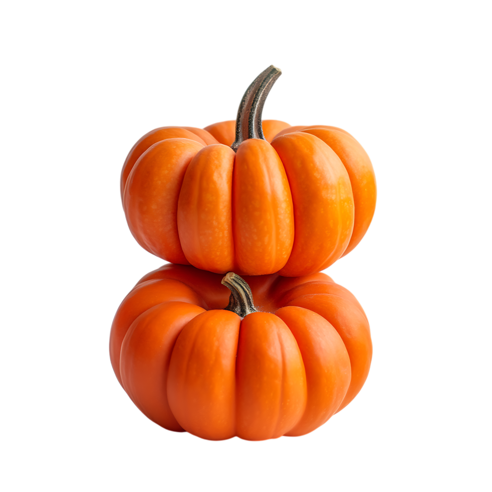 PNG Stack of Three Mini Pumpkins Against Transparent Background