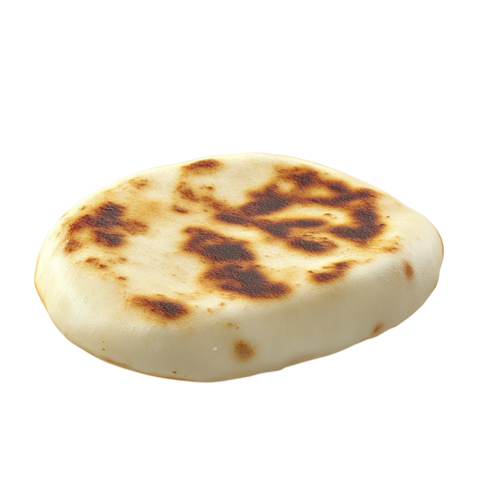 Arepa Dumpling Front View Full Length 3D Rendering Against White Background png