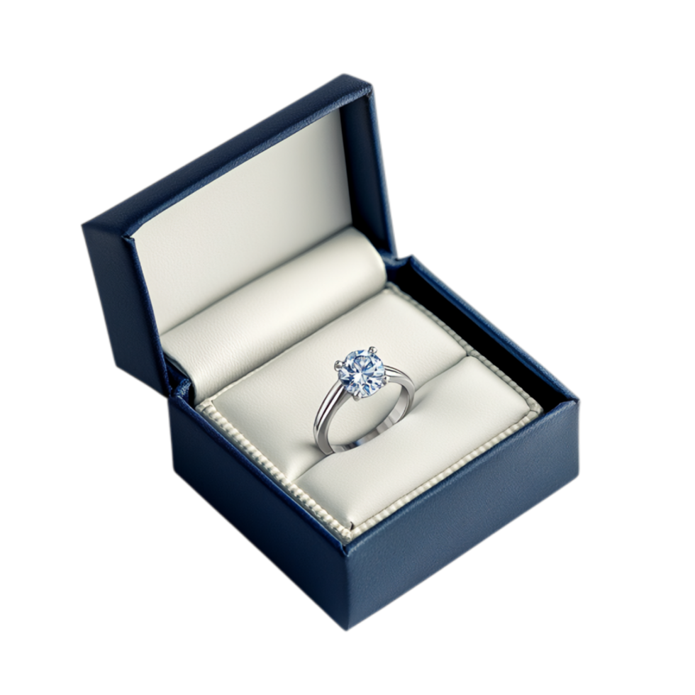 PNG Wedding Ring in a Box Against Transparent Background for Wedding and Proposal Themes