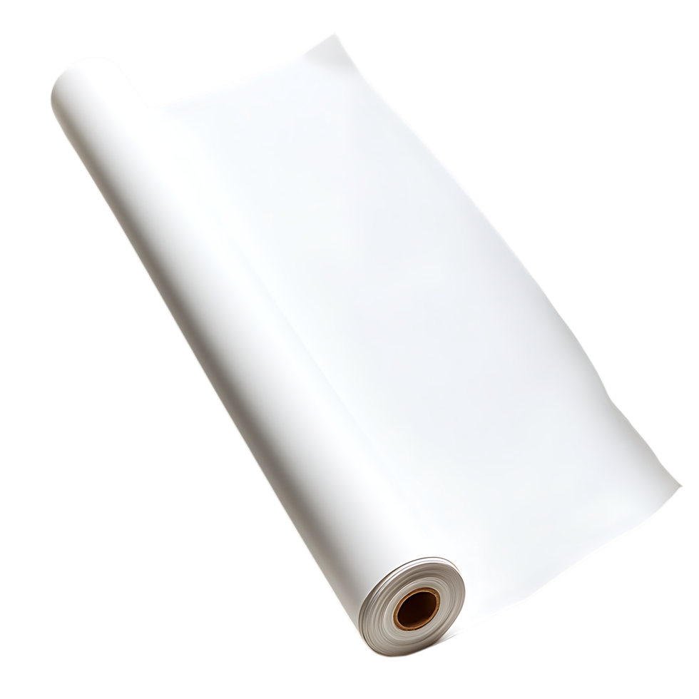 PNG Rolled White Paper A Blank Canvas for Creativity Against Transparent Background