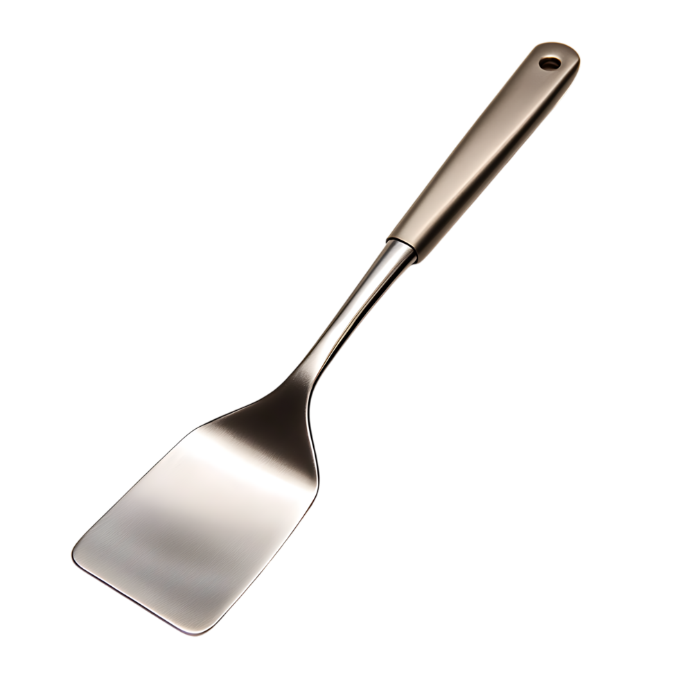 PNG Stainless Steel Spatula Against Transparent Background