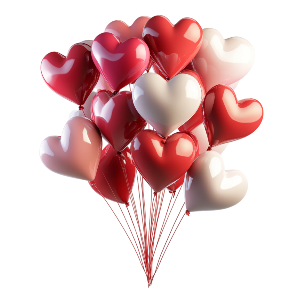 Happy Valentine's Day 3D Rendering Against transparent Background for Festive Greeting Cards, Holiday Decorations, or Romantic Themes png